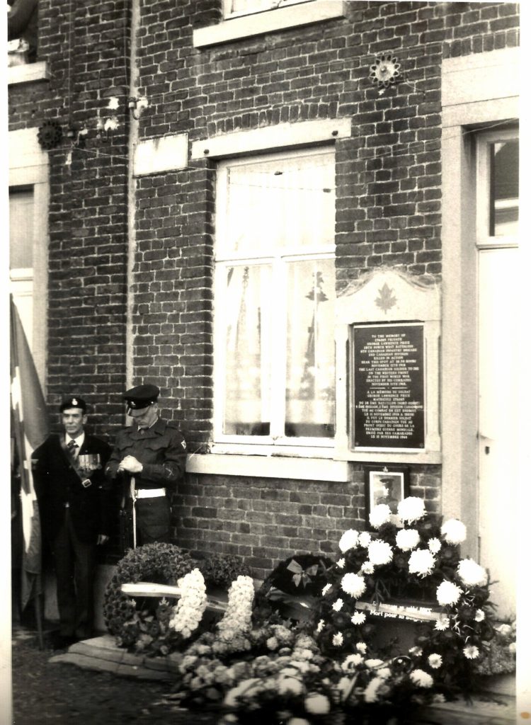 Ancien mémorial Price apposé sur la maison où George Price a été tué